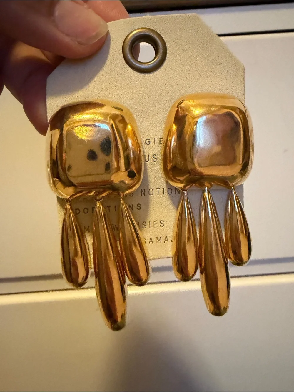 Anthropologie Drippy Geometric Earrings- NWT